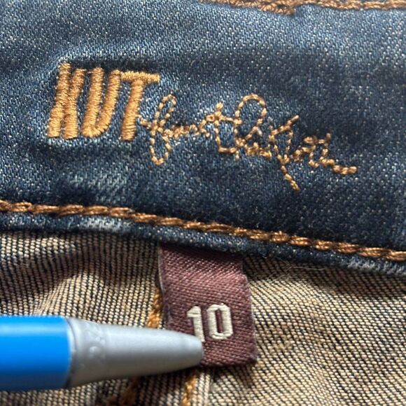 Kut From the Kloth Skinny Jeans with Zippers on the Ankles Size 10 - Picture 9 of 10